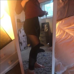 victoria sport black mesh leggings